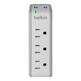 3-Outlet Mini Travel Surge Protector with USB Ports (2.1 AMP)