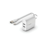 Dual USB-A Wall Charger 24W + USB-A to USB-C cable