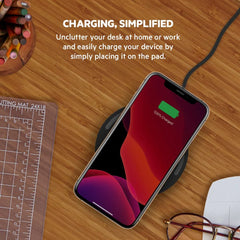 10W Wireless Charging Pad + QC 3.0 Wall Charger + Cable