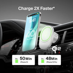 Magnetic Wireless Car Charger with Qi2 15W