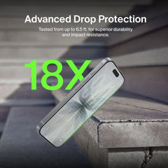InvisiGlass Privacy Filter Screen Protector for iPhone 17 / iPhone 16 Pro, Gen 2