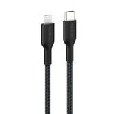 USB-C Braided Cable with Lightning Connector, 3.3ft/1m, Black