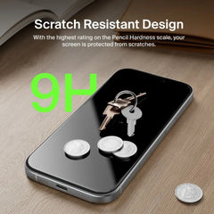 InvisiGlass Privacy Filter Screen Protector for iPhone 17 / iPhone 16 Pro, Gen 2