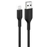 USB-A Cable with Lightning Connector, 3.3ft/1m, Black