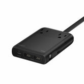 2-Outlet Charging Station with USB Ports and USB-C Cable 70W