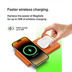 2-in-1 Wireless Charging Pad with Official MagSafe Charging 15W