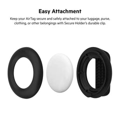 Secure Holder with Clip for AirTag