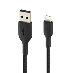 Braided Lightning to USB-A Cable (1m / 3.3ft, Black)