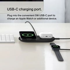 2-in-1 Magnetic Wireless Charging Pad with Qi2 15W