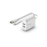 Dual USB-A Wall Charger 24W + USB-A to Micro-USB cable