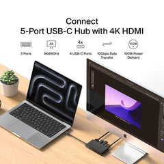 5-Port USB-C Hub with 4K HDMI