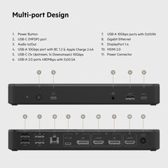 14-Port USB-C Docking Station, 65W