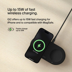 2-in-1 Magnetic Wireless Charging Pad with Qi2 15W
