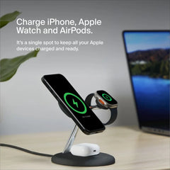3-in-1 Magnetic Wireless Charging Stand with Qi2 15W