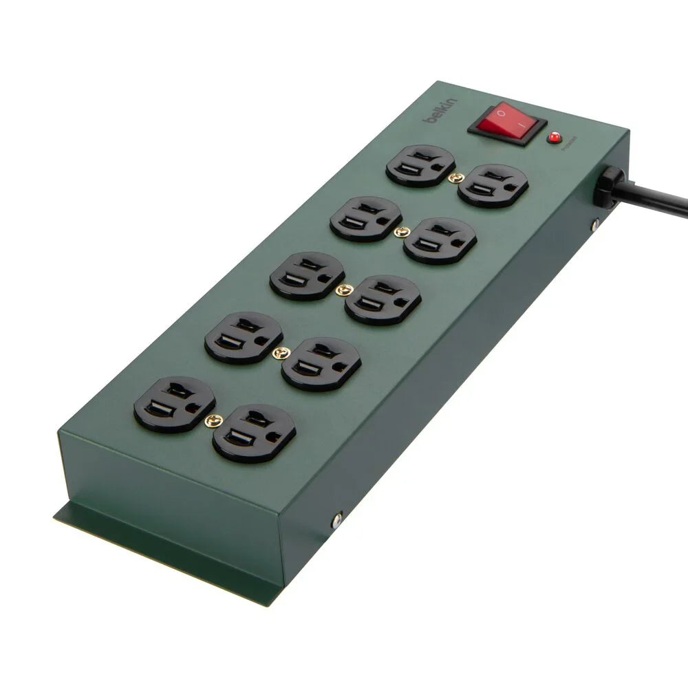 10-Outlet Metal Surge Protector with 15ft Power Cord (5-pack)