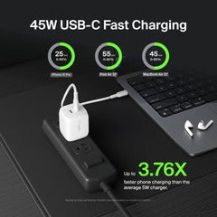 Dual USB-C GaN Wall Charger with PPS 45W