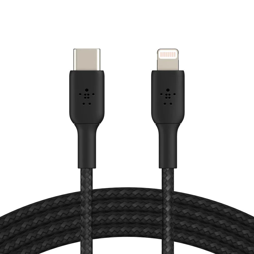 Braided USB-C to Lightning Cable (1m / 3.3ft, Black)