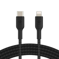 Braided USB-C to Lightning Cable (1m / 3.3ft, Black)