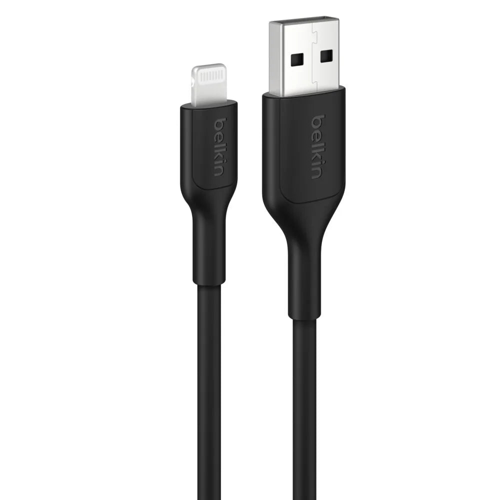 USB-A Cable with Lightning Connector, 3.3ft/1m, Black