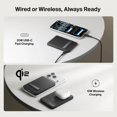 Slim Magnetic Power Bank 5K with Qi2