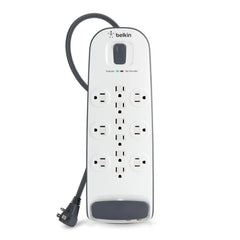 12-outlet Surge Protector with 8 ft Power Cord with Cable/Satellite and Telephone Protection
