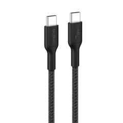 Braided USB-C to USB-C Cable 60W, 3.3ft/1m, Black