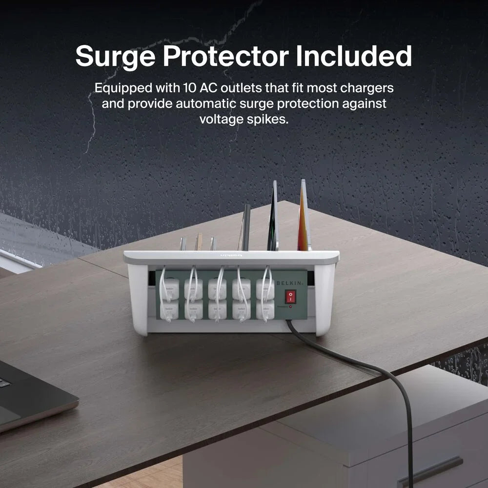 10-Device AC Charging Station