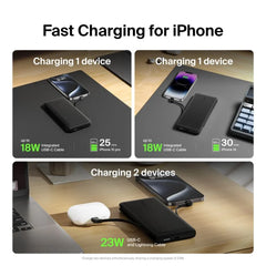 10K USB-C Power Bank with Integrated Cables