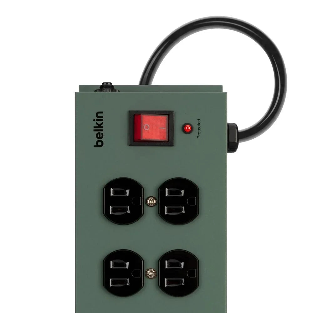10-Outlet Metal Surge Protector with 15ft Power Cord (5-pack)