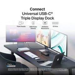 Universal USB-C Triple Display Dock