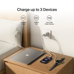 3-Port GaN Wall Charger 70W