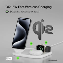 3-in-1 Magnetic Foldable Wireless Charger with Qi2 15W