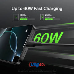 USB-C to USB-C Cable 60W, 3.3ft/1m, Black