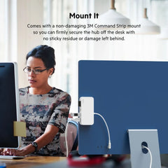 USB-C 6-in-1 Multiport Hub with Mount