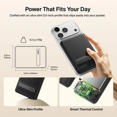 Slim Magnetic Power Bank 5K with Qi2