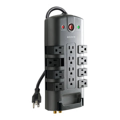 PivotPlug 12-Outlet Surge Protector, 8 ft. Cord