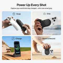 Magnetic Charging Camera Grip with Power Bank