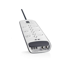 12-outlet Surge Protector with 8 ft Power Cord and Ethernet, Cable/Satellite and Telephone Protection