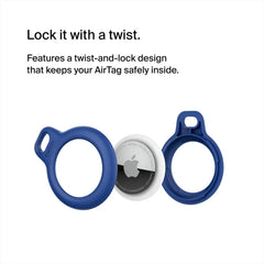 Secure Holder with Key Ring for AirTag