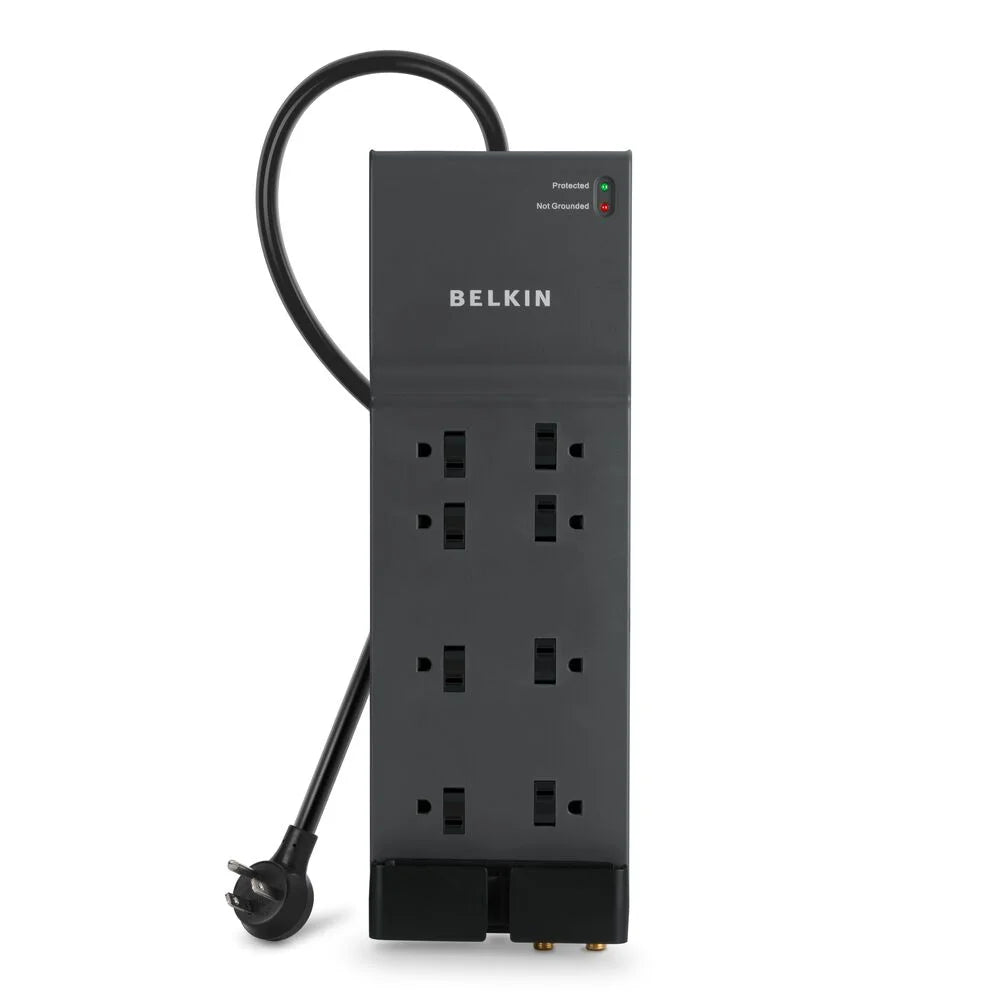 8-Outlet Home/Office Surge Protector w/Telephone Line + Extended Cord