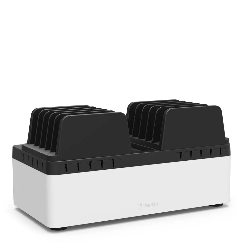 10-Device AC Charging Station with Fixed Dividers