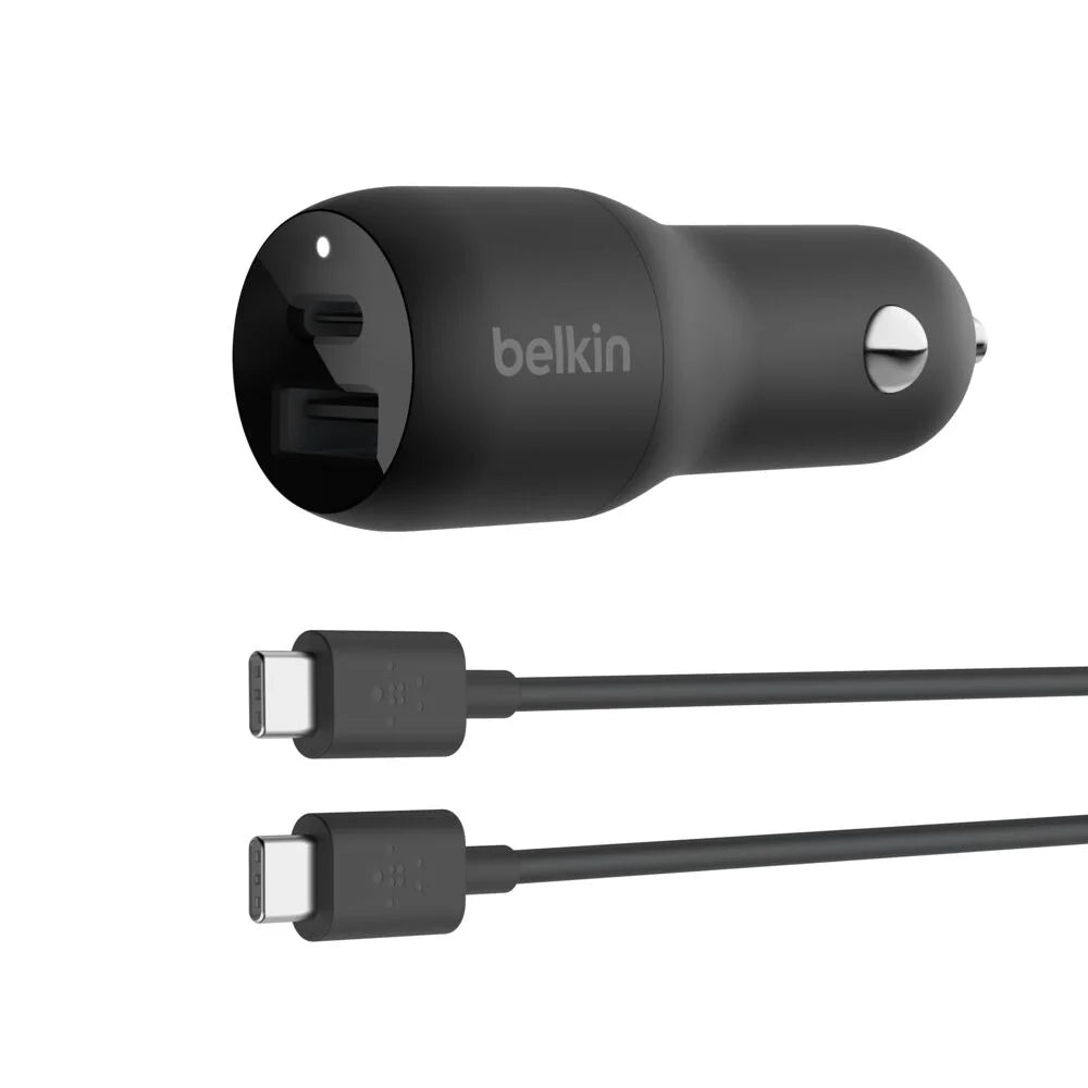 Dual Car Charger with PPS + USB-C to USB-C Cable