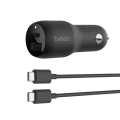 Dual Car Charger with PPS + USB-C to USB-C Cable