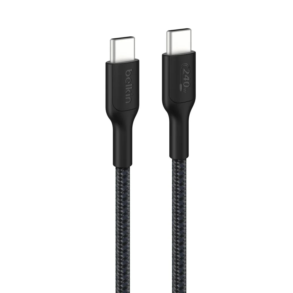 USB-C to USB-C Braided Cable 240W, 6.6ft/2m, White