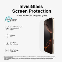 InvisiGlass Treated Screen Protector for iPhone 17 / iPhone 16 Pro
