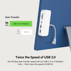 USB-C 6-in-1 Multiport Hub with Mount